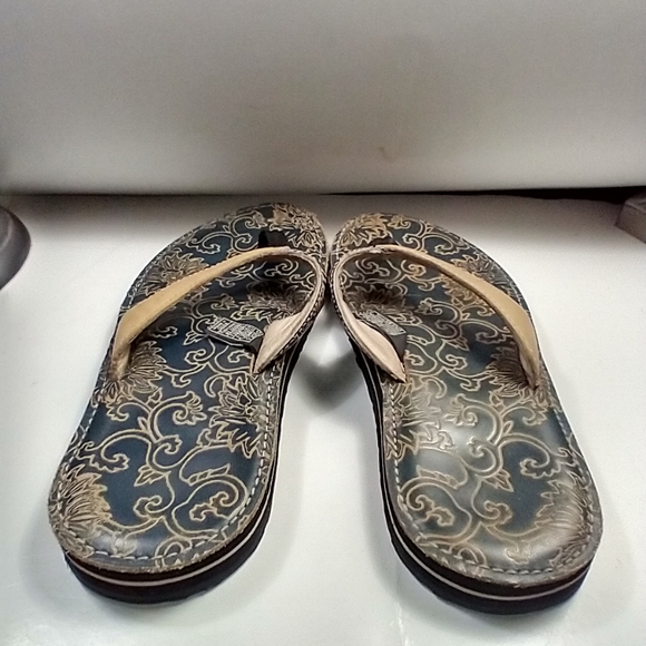 Teva Habit River Floral Leather Sandals Women's sz 7 (6160) - Picture 4 of 9